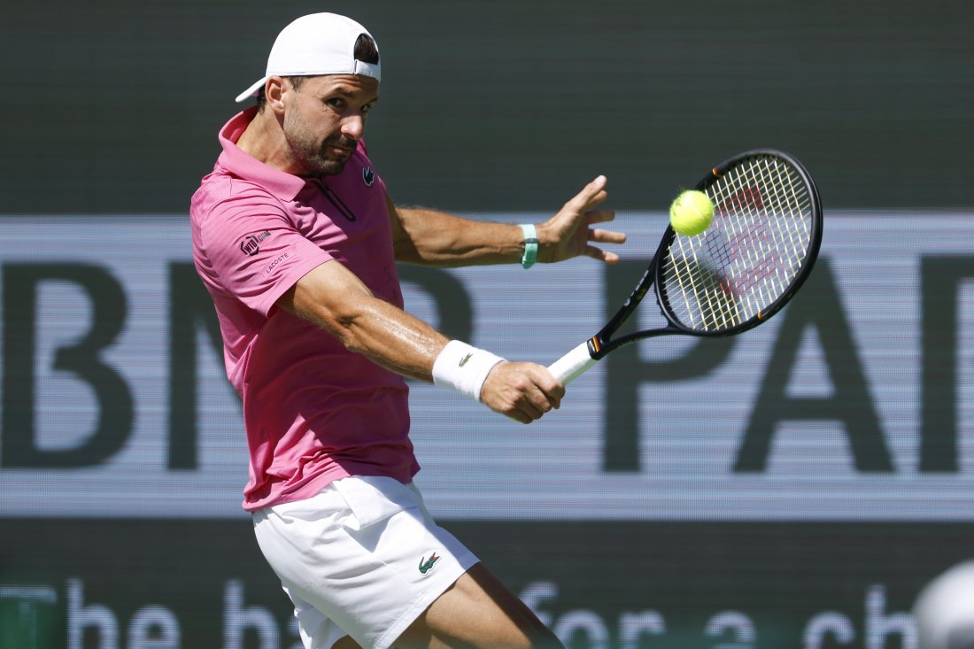 Григор Димитров се предаде пред Карлос Алкарас на Индиън Уелс