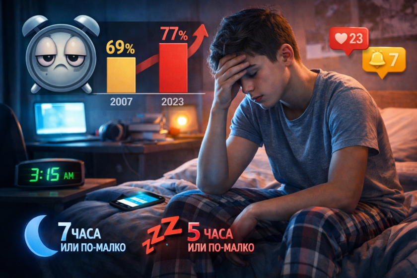 Тийнейджърите спят все по-малко, показва проучване