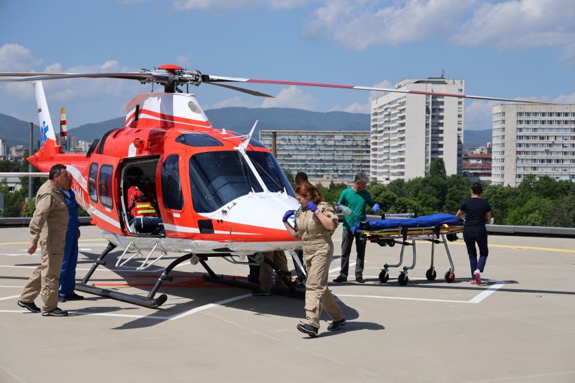 въздушната линейка реализира първата мисия снимки