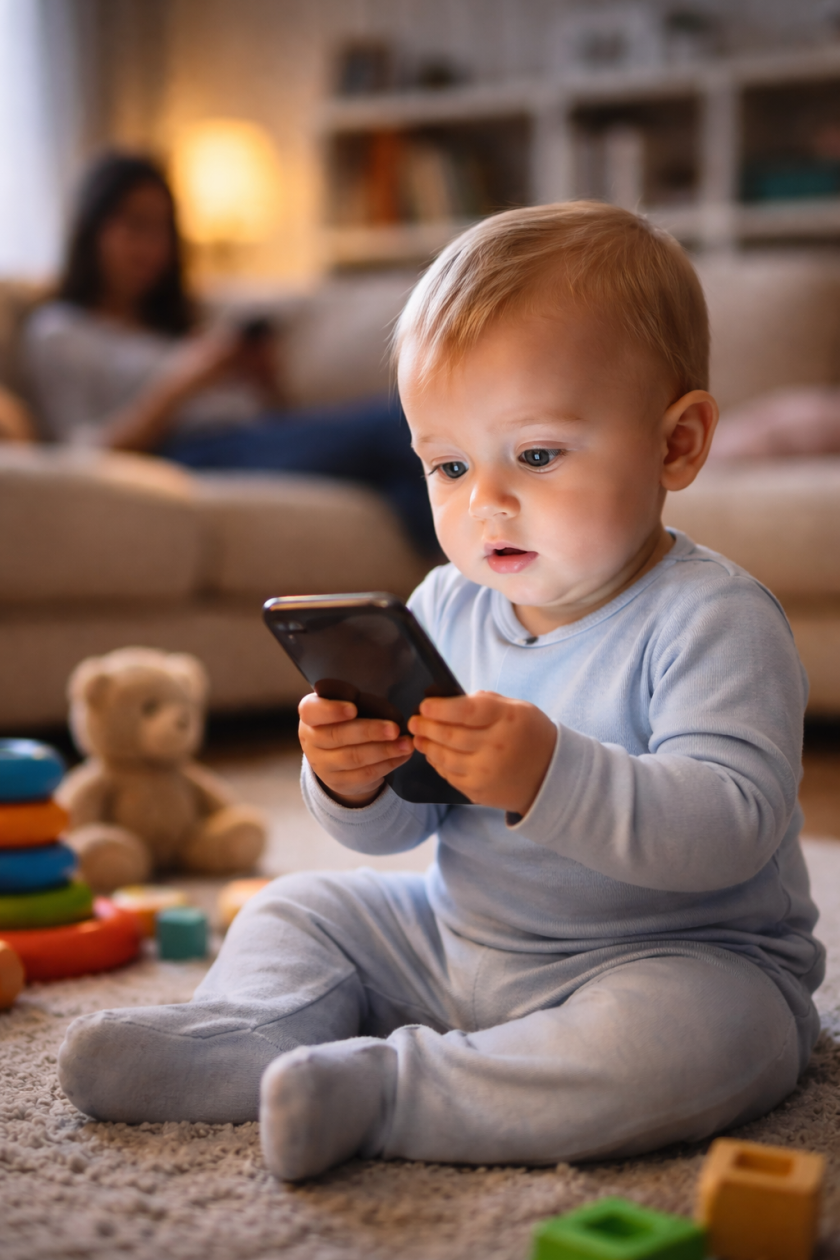 великобритания алармират бебета прекарват минути дневно екрани