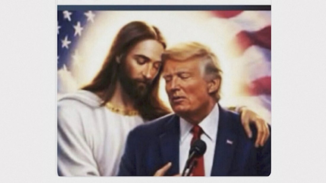 bdquoкозът господldquo доналд тръмп сподели своя снимка христос