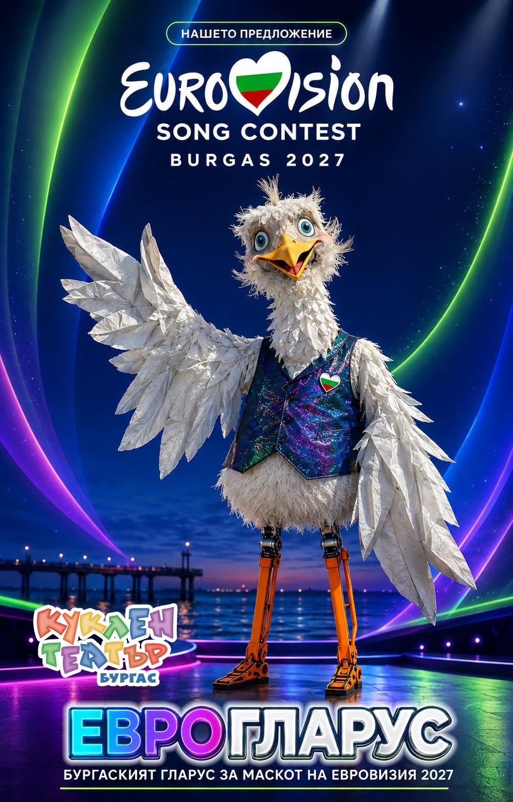 bdquoеврогларусldquo ndash гларусът бургас стане маскот bdquoевровизия 2027ldquo