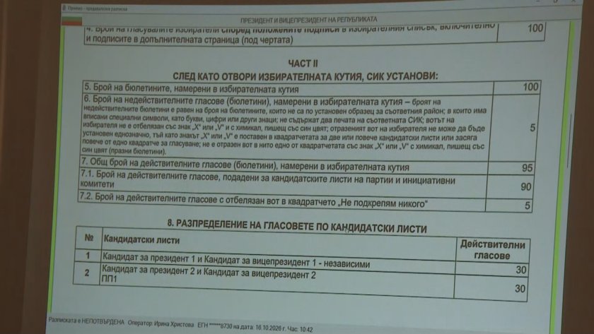Демонстрираха как гласовете на изборите се превръщат в резултат от вота