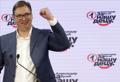 Вучич обяви историческа победа на изборите в Сърбия