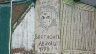 Създадоха най-големия портрет на Бетовен в поле край Верона