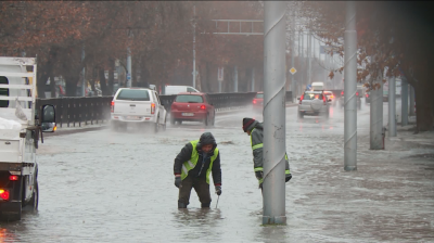 Наводнени улици в Пловдив, нивото на Марица е далеч от критичната си точка