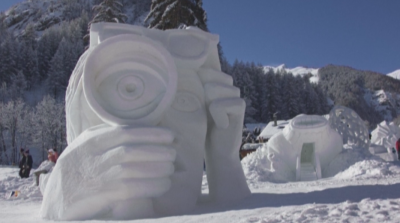 Състезание за снежни скулптури се проведе във френските Алпи