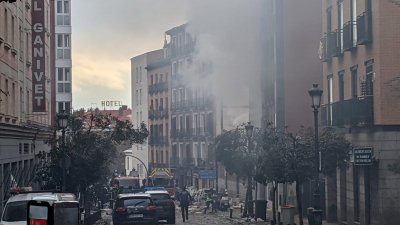 Взрив в центъра на Мадрид (СНИМКИ)