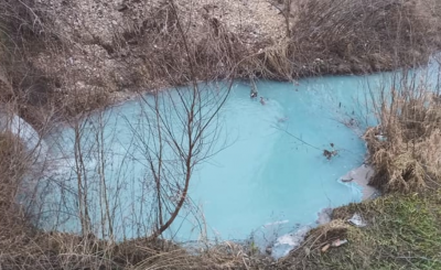 Поредно замърсяване на река Русенски Лом с химически оцветител