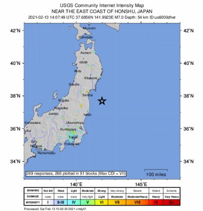 Трус с магнитуд 7 по Рихтер в Япония (Видео)
