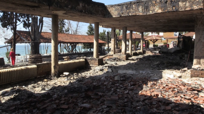 Ресторант на крайбрежната алея в Несебър изгоря Пожарът е унищожил