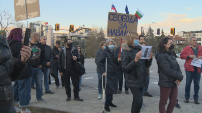 Протест в подкрепа на руския опозиционер Алексей Навални в София