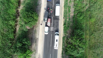 Верижна катастрофа на Околовръстното шосе в Пловдив