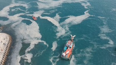 Мащабна операция в Мраморно море: Чистят слузестия слой