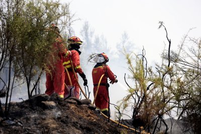 Пожар в атономна област Кастилия и Леон в Северозападна Испания