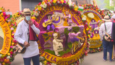 В колумбийския град Меделин се провежда фестивал на цветята Най атрактивната част