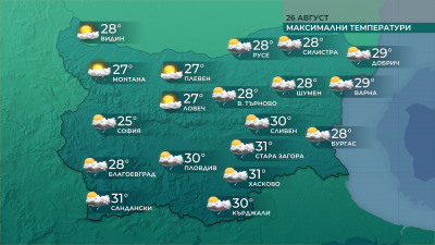 Днес валежите ще са главно в Южна и Източна България