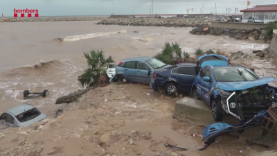 Силна буря предизвика хаос в няколко района на Испания Нанесени