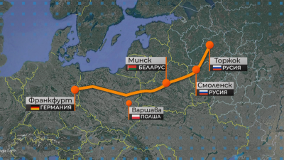 Подаването на природен газ от Русия към Германия е спряно