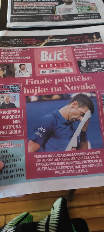На живо от Белград: Реакции след новината за депортирането на Джокович