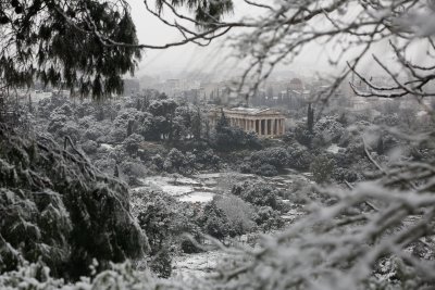 Люта зима вилнее в Гърция
