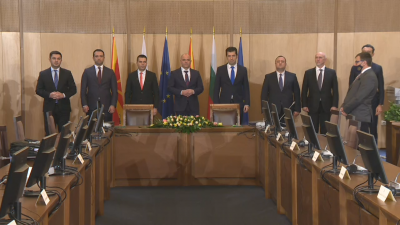 Премиерите на Р България Кирил Петков и на Р Северна