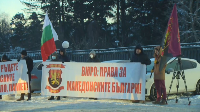 Мирна демонстрация на младежката организация на ВМРО пред резиденция "Бояна"