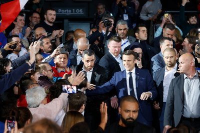 Първи митинг на Еманюел Макрон преди изборите във Франция