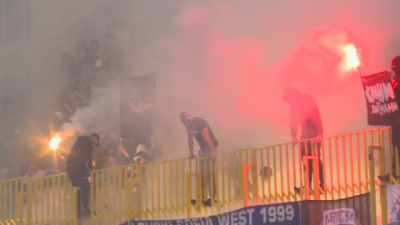 Неприятен инцидент беляза вчерашния мач между футболните клубове Пирин и
