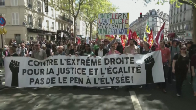 Франция преди вота: Сблъсъци по време на шествие срещу крайнодесните