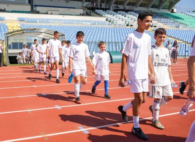 Децата от школата на "Реал Мадрид" във Видин играха на Националния стадион (СНИМКИ)