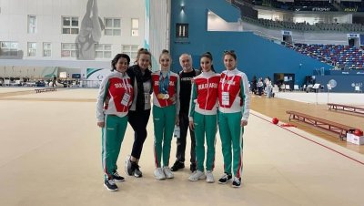 Треньорският щаб на националния отбор по художествена гимнастика в индивидуалното