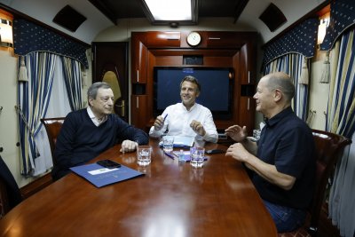 Макрон, Шолц и Драги са в Киев, за да изкажат лично подкрепата си за Украйна