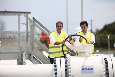 Кирил Петков и Кириакос Мицотакис откриха Междусистемната газова връзка Гърция-България