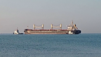 Първият от трите кораба със зърно от Украйна достигна бреговете на Турция