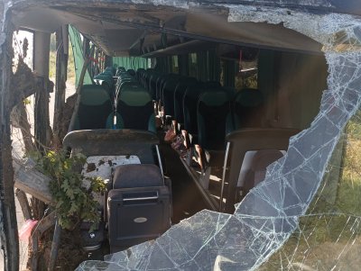 След тежката автобусна катастрофа на АМ "Тракия" (видео)