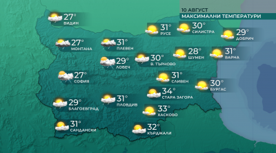 Валежи и условия за градушка днес над Западна България