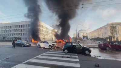Серия от ракетни удари бяха нанесени тази сутрин в украинската