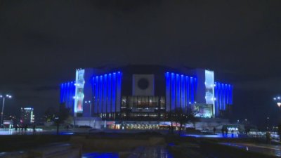 НДК беше осветен в синьо тази вечер заради Световният ден