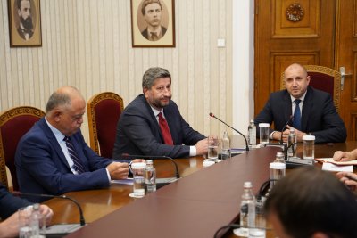 Президентът Румен Радев провежда консултации с Демократична България на Дондуков
