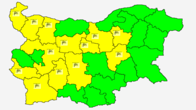Жълт код за силен вятър е обявен за 13 области