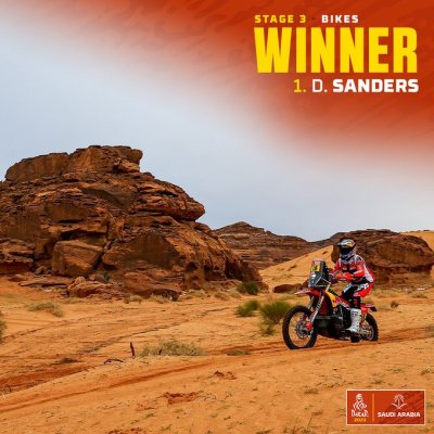 Австралиецът Даниел Сандърс спечели третия етап на рали "Дакар" при моторите