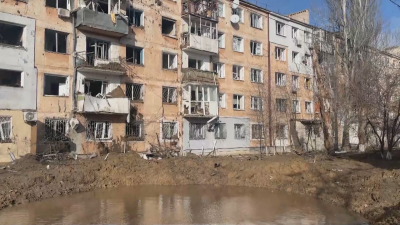 Източният град Соледар е частично преминал в руски ръце