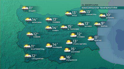Минималните температури ще са между 3° и 8° в София