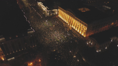 Втора поредна вечер в Тбилиси протестират срещу проектозакон за чуждестранните