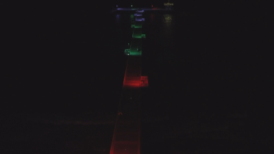 Бургаският мост светна в цветовете на националния флаг за втора