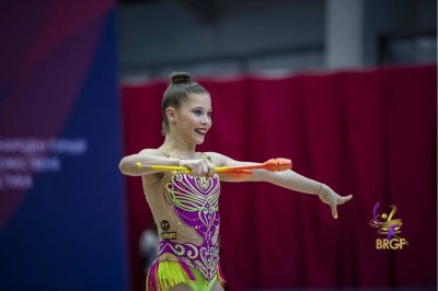 Състезателката от българския национален отбор по художествена гимнастика Магдалина Миневска