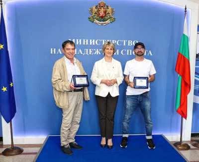 Весела Лечева се срещна с медалистите от световното първенство за трансплантирани Георги Пеев и Огнян Ганчев