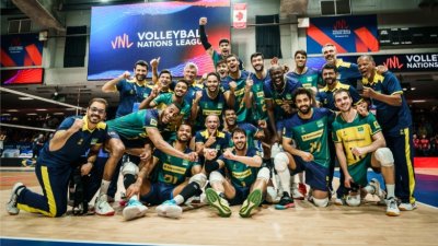 Мъжкият национален отбор на Бразилия по волейбол записа трета победа