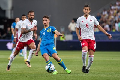 Украйна спечели пестелива победа срещу Малта и се изкачи на второ място в група С за Евро 2024
